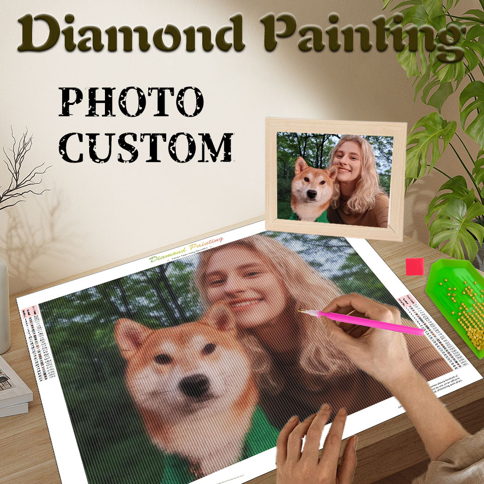 Resin Art Wedding Gift - 写真カスタムダイヤモンドペインティング ウォールアート作成 DIYクラフト カスタム写真ダイヤモンドアート カスタム画像 ユニークなギフト