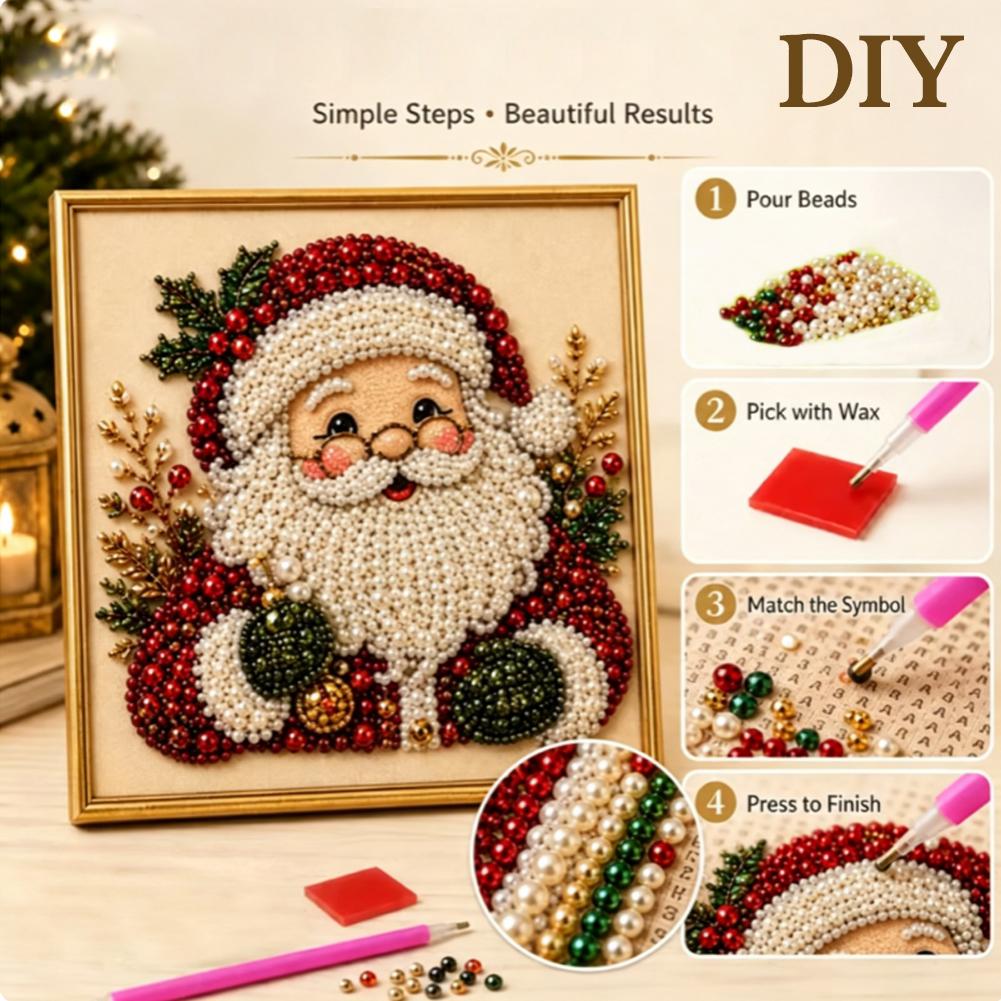 クリスマス サンタクロース パールアート DIYキット 額入 - Resin Art Work のレビューと価格