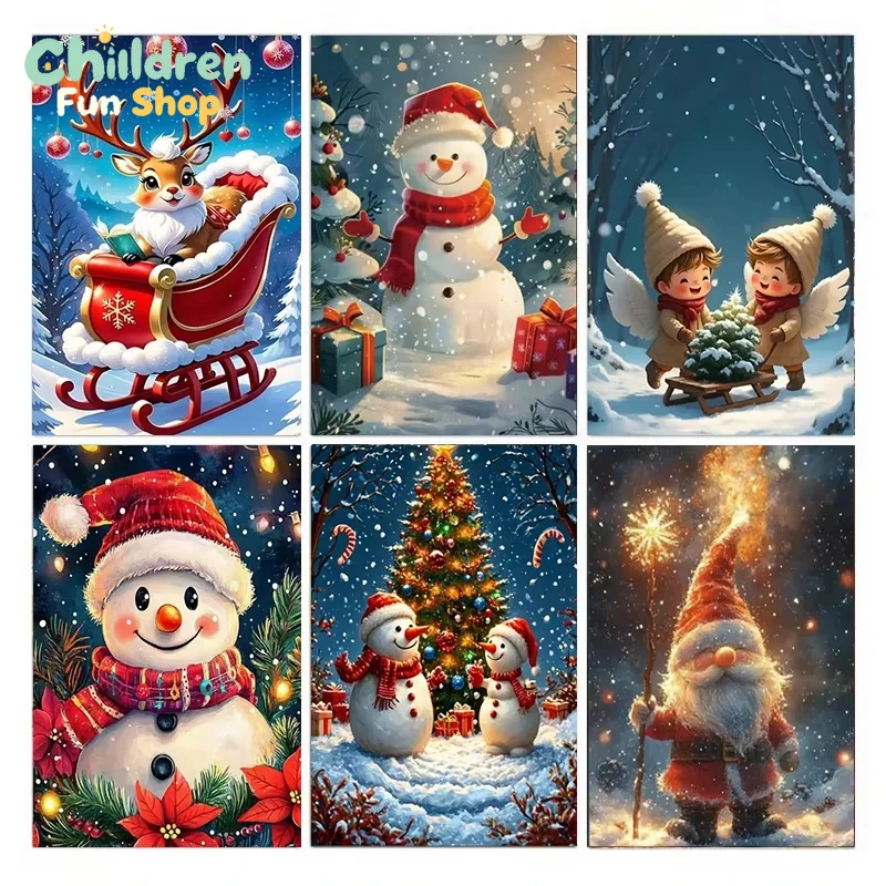 クリスマス5Dダイヤモンドペイント、大人と初心者向けのダイヤ - Resin Art Work のレビューと価格