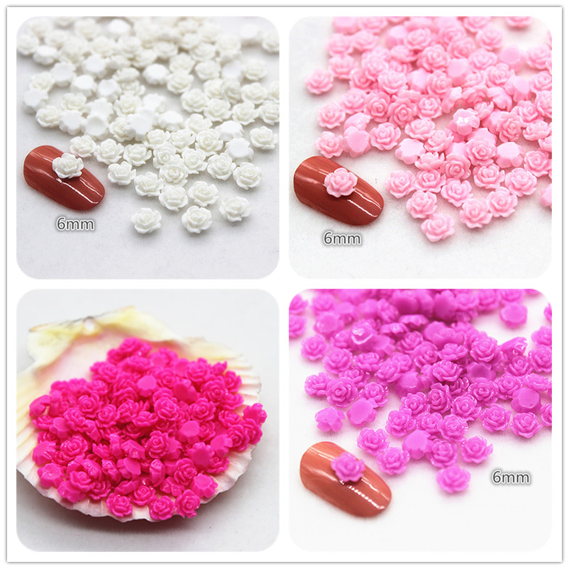 ミニローズレジンカボション,100個,6mm,フラワーフラッ - Resin Art Rose のレビューと価格