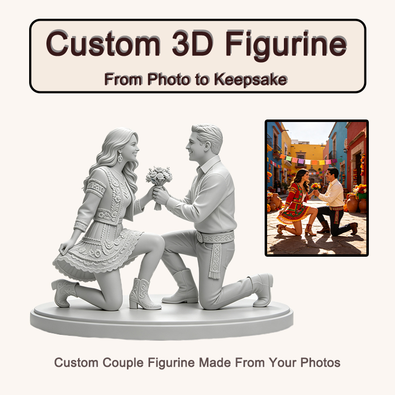 写真から作成するカスタム3Dプリントのカップル像、パーソナラ - Resin Art Wedding Gift のレビューと価格