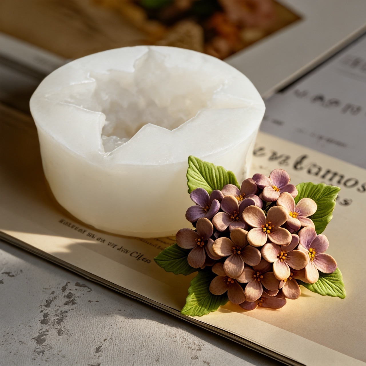 2個入りの3Dバラとライラックのシリコン型。レジンやキャンド - Resin Art Rose のレビューと価格